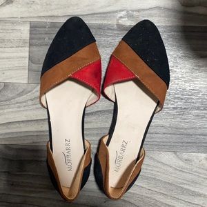 Brown Black and Tan flats